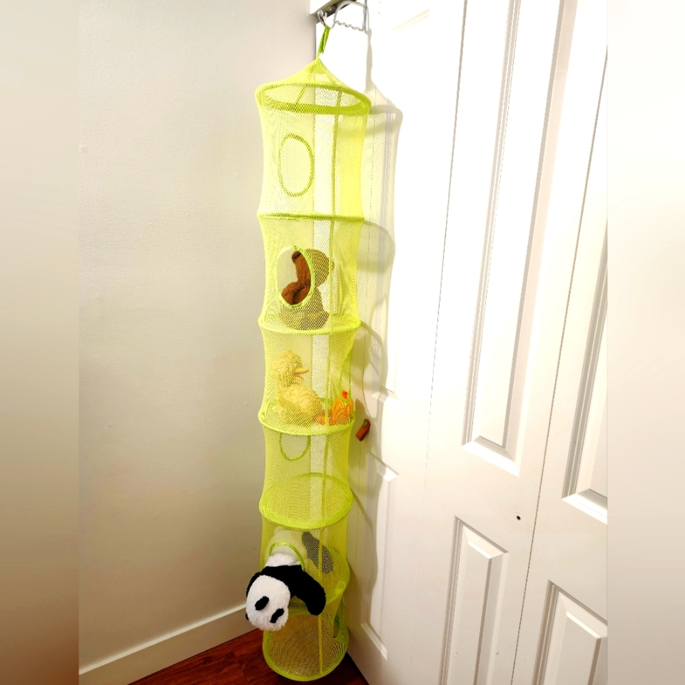 IKEA PS Fangst Hanging Mesh Green Storage Organizer 6 Compartment & Door hanger